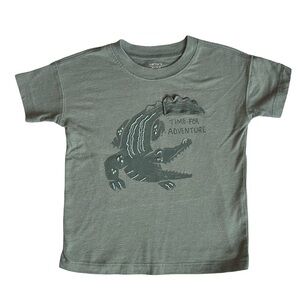 Carter's 3T Boys green cotton alligator short sleeve shirt